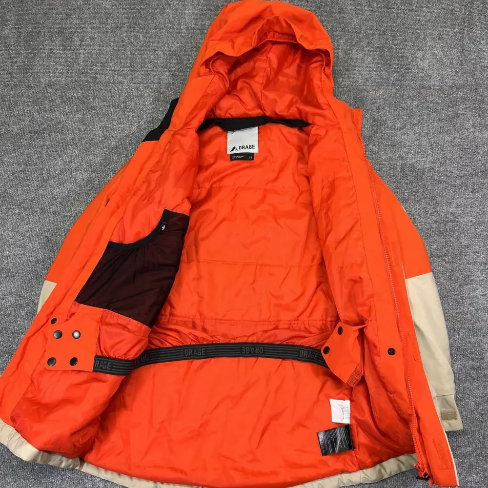 Orage Jacket Kids 14 Multicolor Colorblock Hooded Insulated Ski Winter Snow